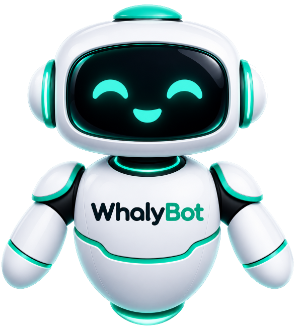 Tu mascota WhalyBot te da la bienvenida